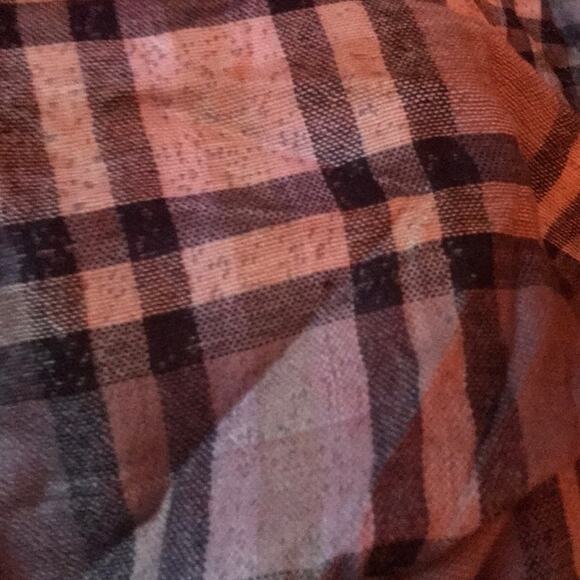 Macy’s Cold Weather Plaid Brown Fringe Scarf Wrap - Picture 5 of 5